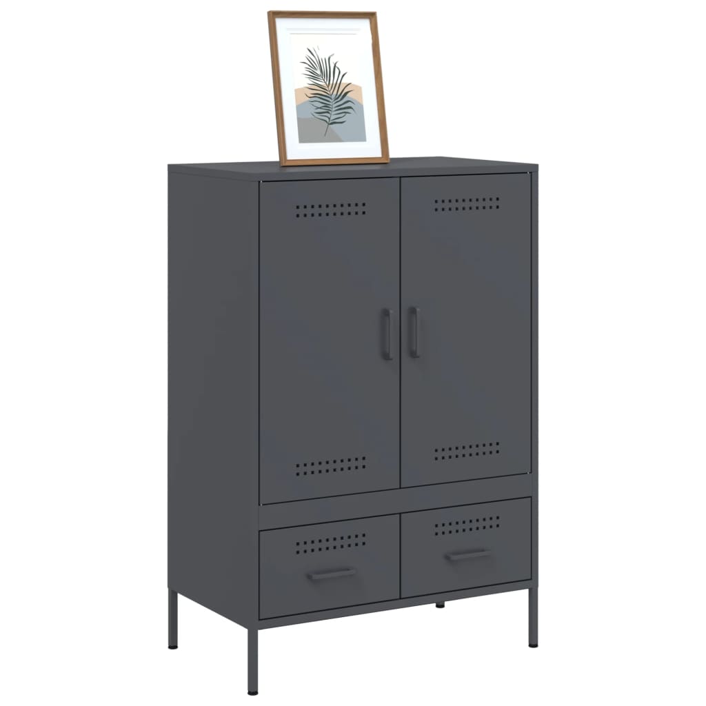 Highboard Anthracite 68 X 39 X 101.5 Cm Steel