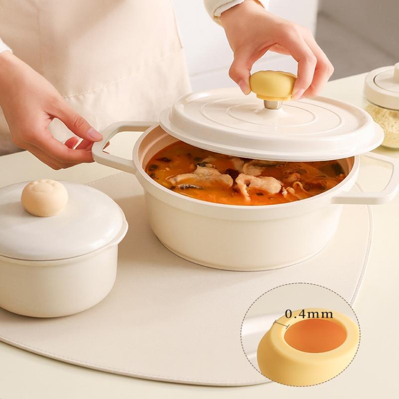 Silicone Pot Lid Knob Covers Anti-Scalding  Pot Lid Cover Reusable Kitchen Gadgets Portable Hand Protector For Daily Use