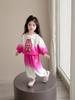 Girls' Gradient Sweatshirt Two-Piece Set - 2025 Spring & Autumn Fashionable Casual Outfit