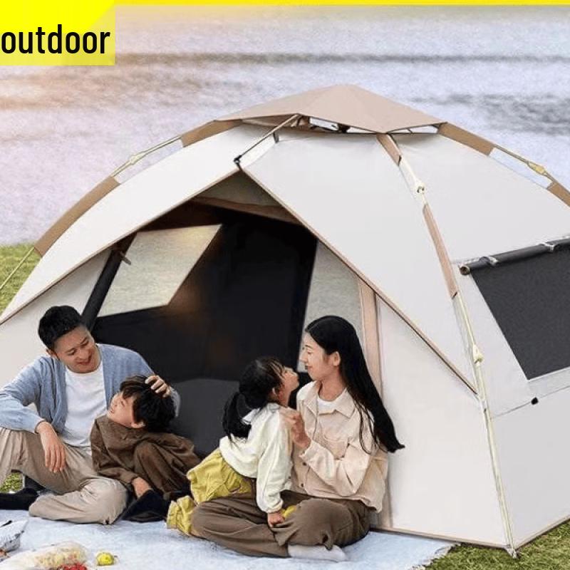 Jun Dingying 2-3 Person Silver-Coated Camping Tent