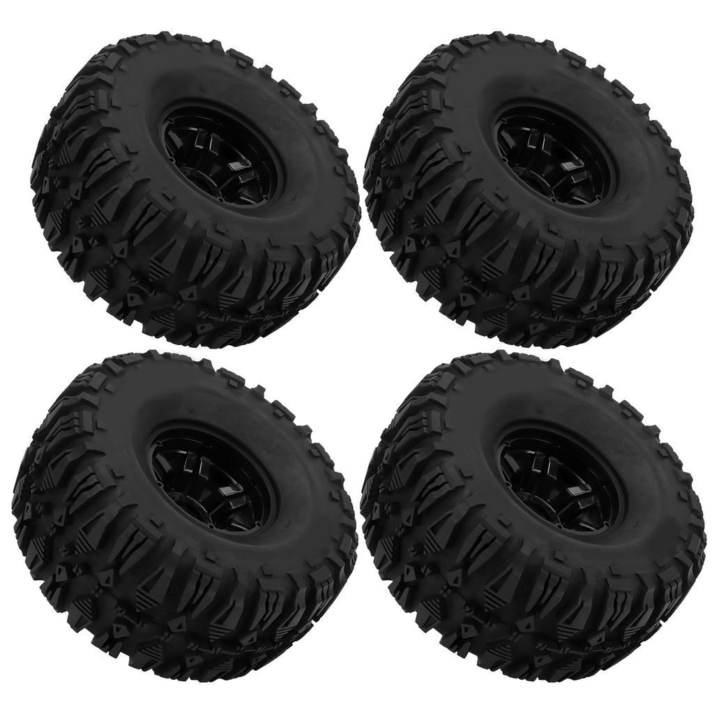 4PCS AR Pattern Rubber Tires with 6 Spoke Plastic Rims RC Tires Set for Arrma Senton 110