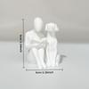 Eternal Friendship: People Reading Books and Puppies Sculpture, Suitable Living Room, Car, Study/Bookshelf Gift for Friends