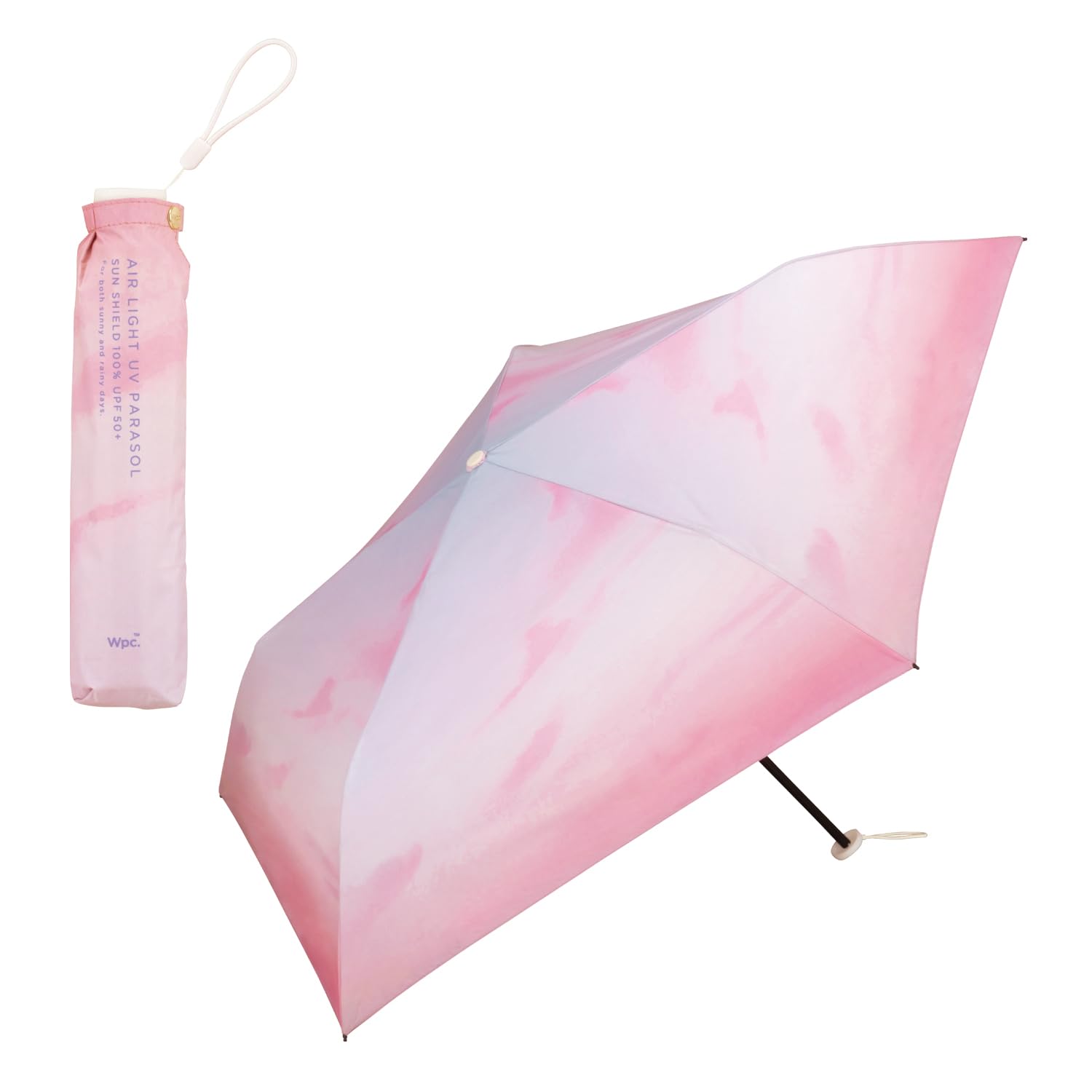 Sunset Mini Lightweight Sun Umbrella light UV UPF Folding Umbrella 50cm Sky Photogenic Colorful Stylish Cute Wpc. (100% blocking, 99.9% protection,