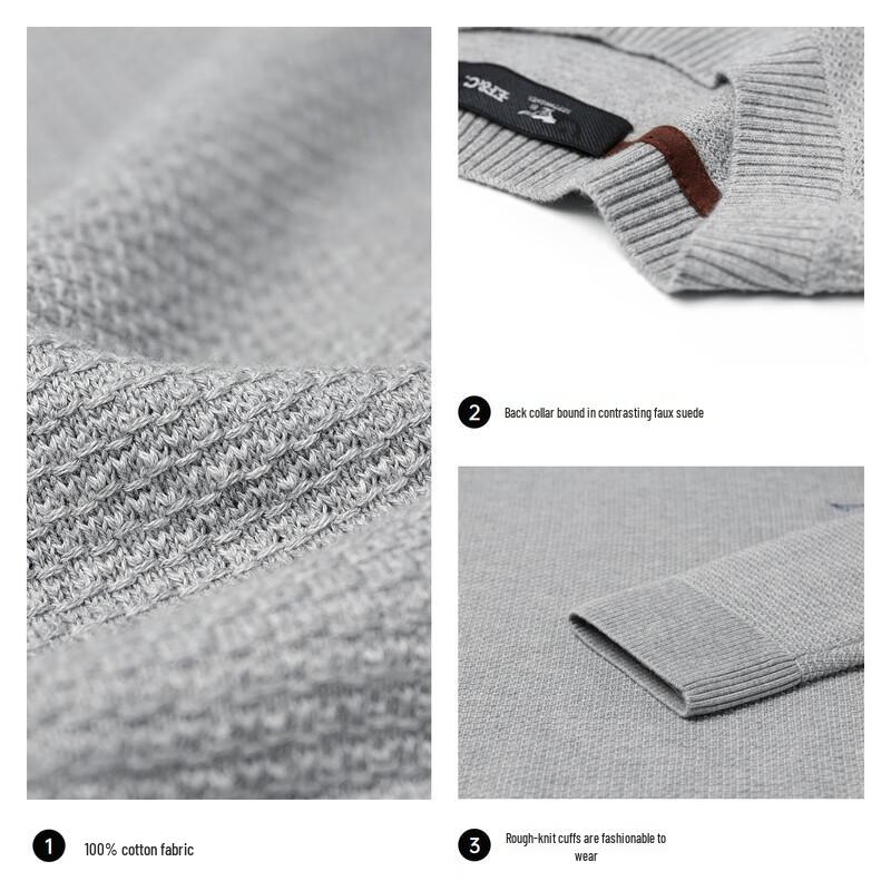 SEPTWOLVES Men's Jacquard Crewneck Knit Sweater