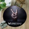 1pc Addams Family Wednesday9 Print Round Carpet Chair Round Carpet Suitable for Bedroom Living Room Home Decorative Carpet