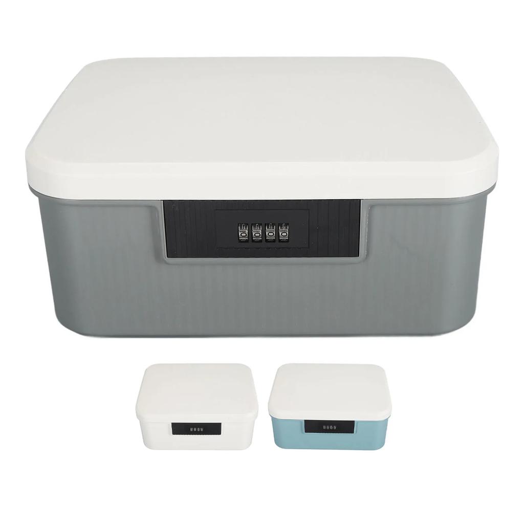 9L Capacity Lockable Storage Trunk Lockable Storage Trunk for Files Document Organizer Double Layer Password Storage Locking Box