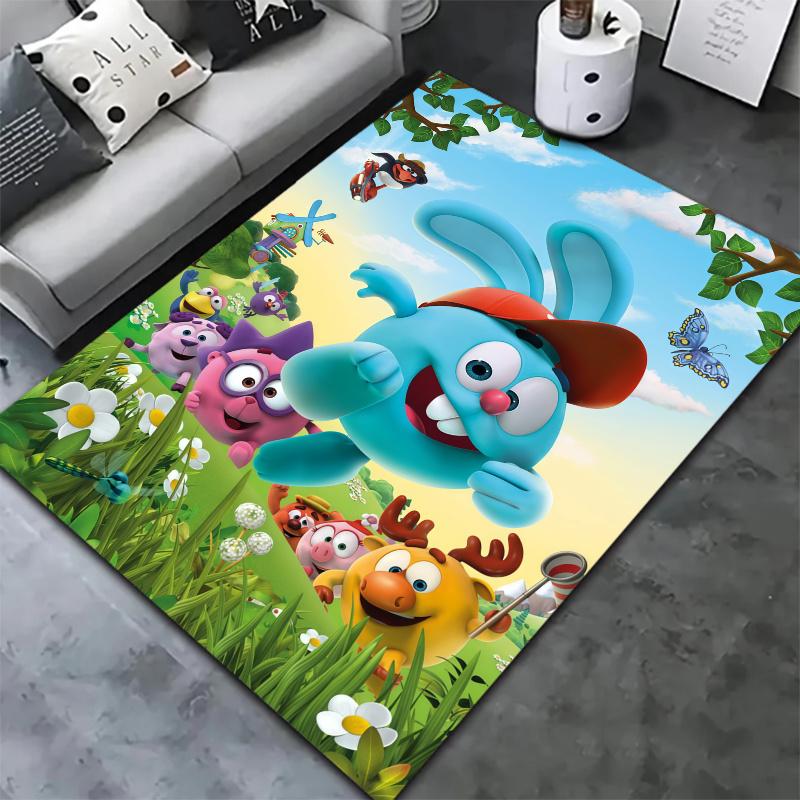 Smeshariki Carpet Rug for Living Room Bedroom Home Sofa Decoration,Kids play Nonslip Floor Mat