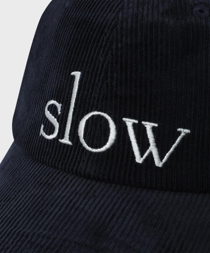 SLOW RECORD HOUSE Slow Corduroy Ball Cap_Navy