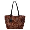 Large capacity casual leopard print bag women's autumn and winter fashion retro shoulder bag commuter tote bag