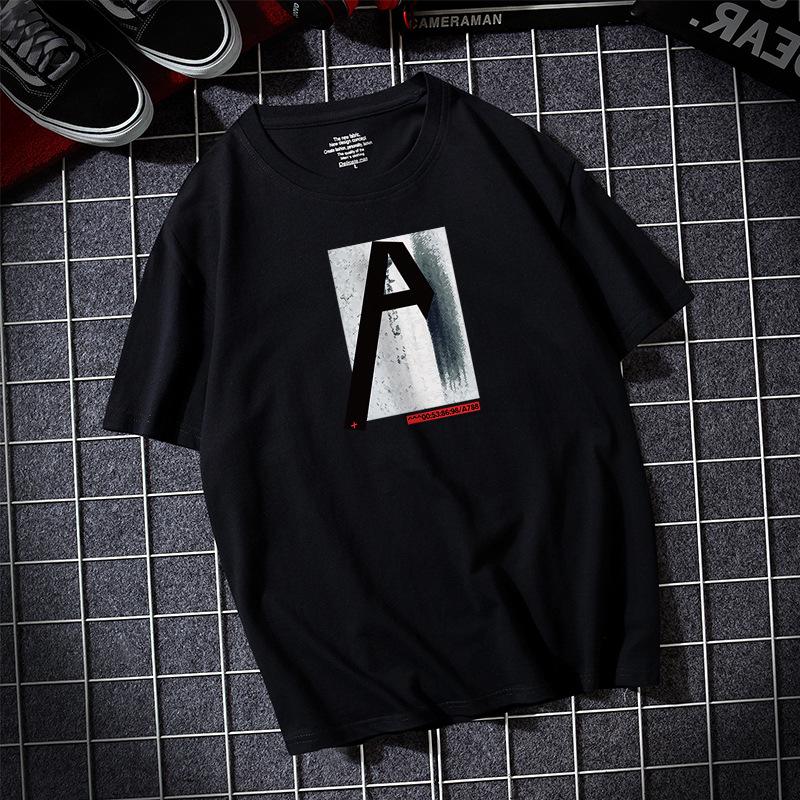 A Large Size Men Short Sleeves T-shirt 100% Cotton Casual Tee Shirt S-6XL