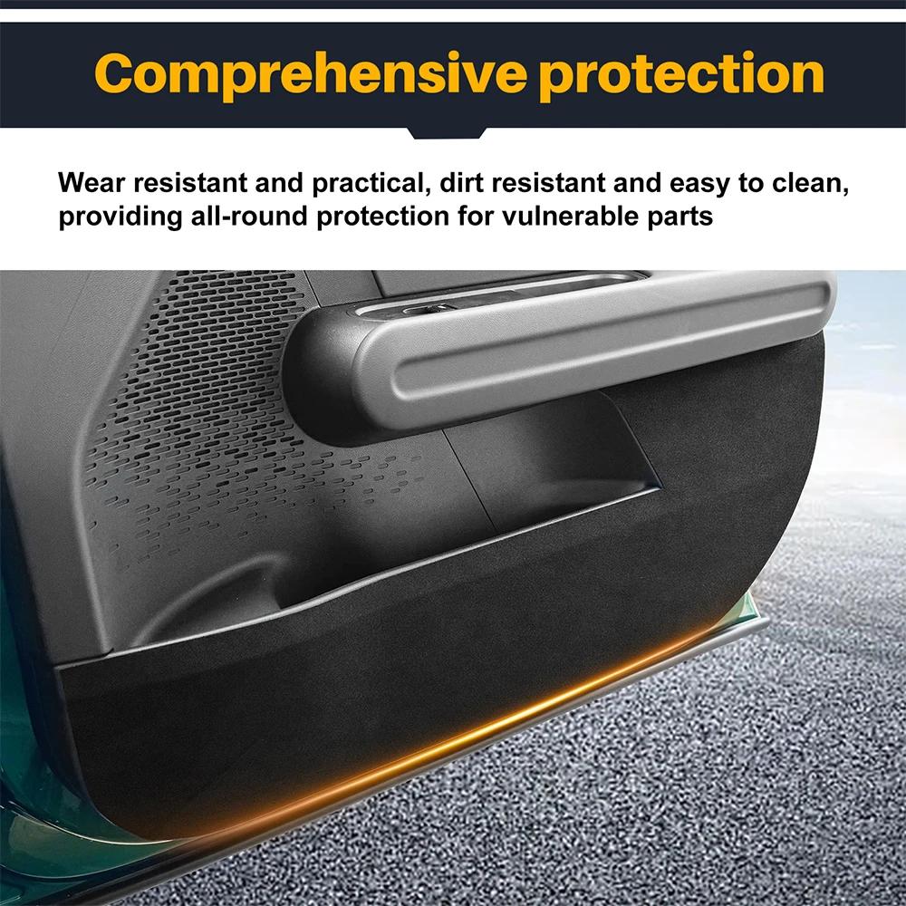 Car Door Anti-Kick Mat for Mini Countryman U25 2024 2025 Suede Leather Interior Sticker Set