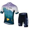 Short Sleeve Cycling Suit Men's and Women's Summer Quick-Drying Short Sleeve Suit Race Mountain Bike Cycling Suit
