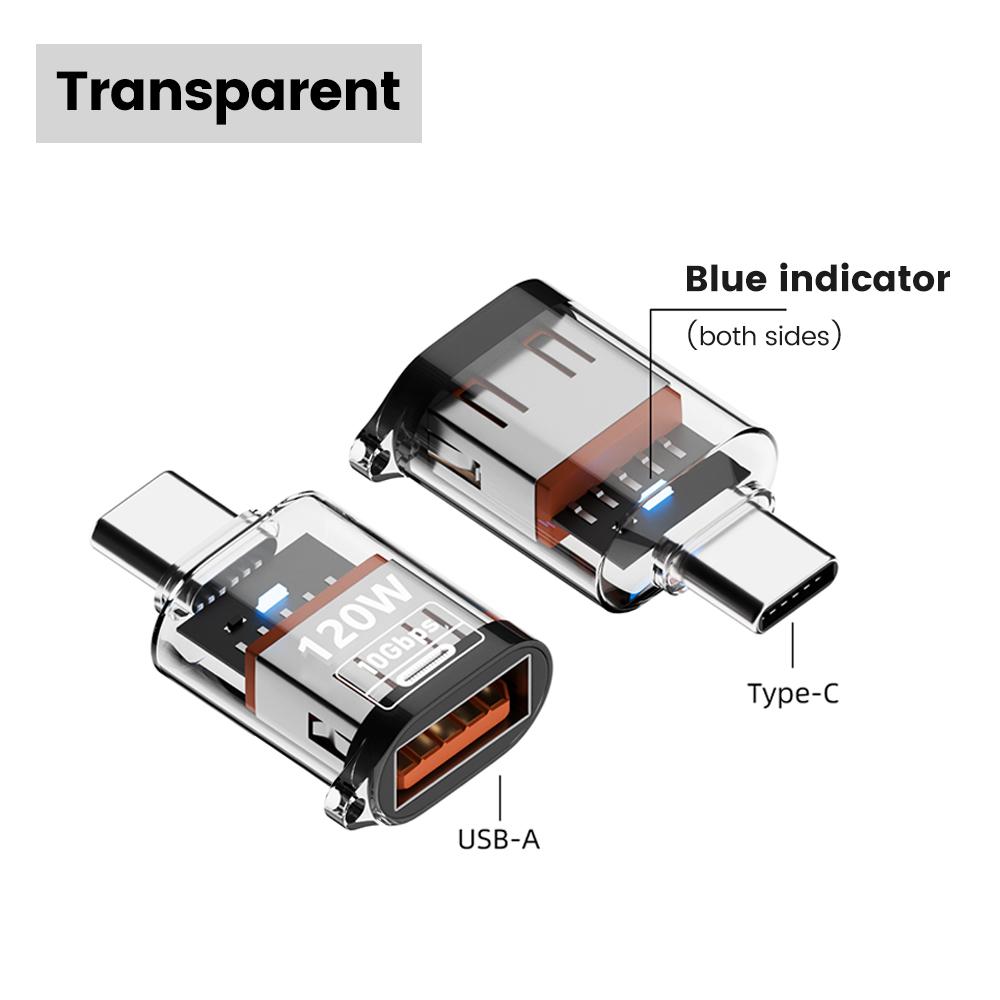 Type C Adapter USB 3.2 To Type C Converter 120W 10GB High Speed Data Audio Transfer For iPhone For MacBook For iPad For Huawei
