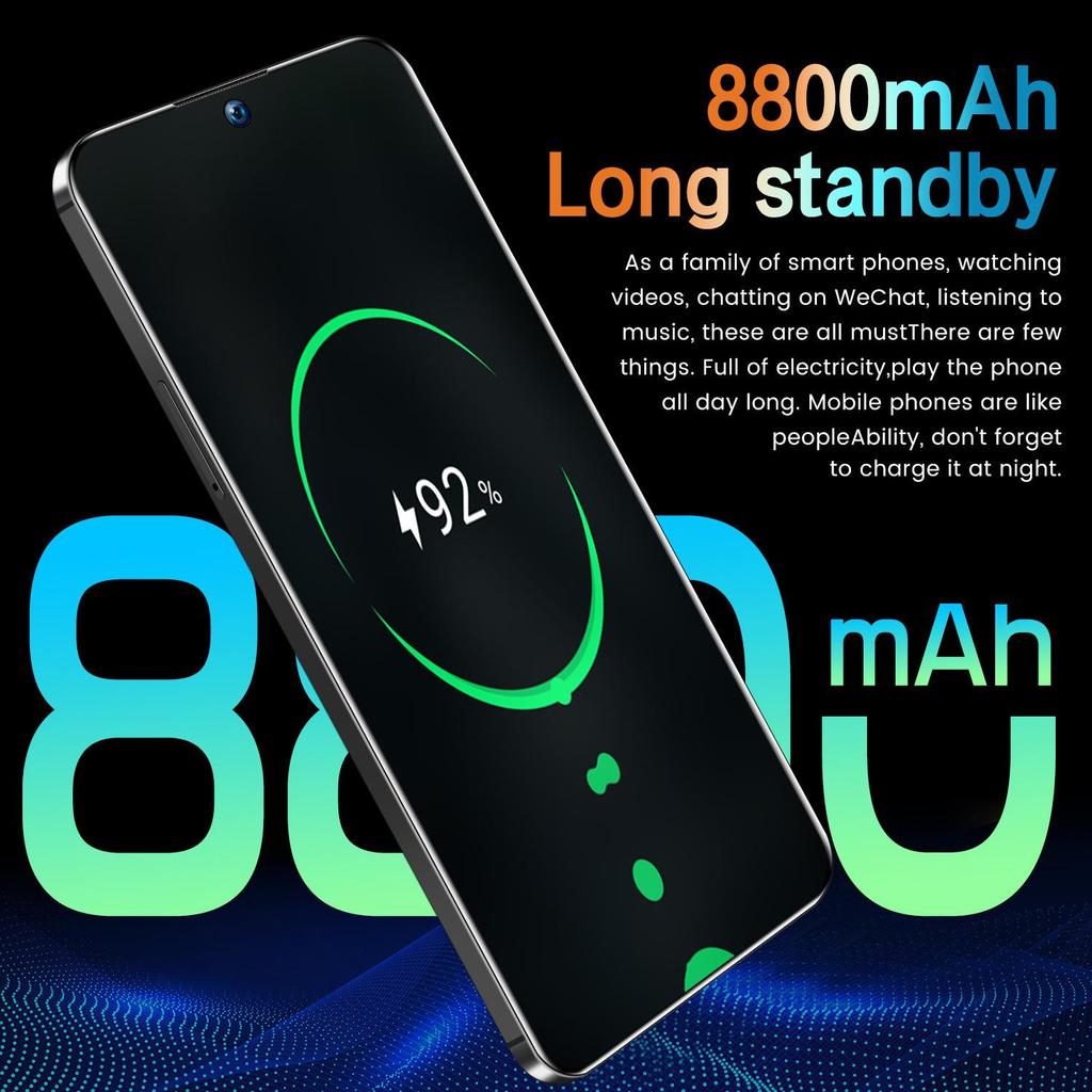 S25 Ultra+ 16+512GB Android Smartphone, 7.3-inch Large Screen