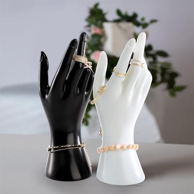 3pcs Realistic Hand Model Prop Display Stand with Ring & Bracelet Slots for Jewelry Storage & Retail Photography Costume Parties