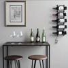 Wrought Iron Bathroom Towel Rack Wall-Mounted Wine Bottle Display Rack Simple Multifunctional Storage Shelf