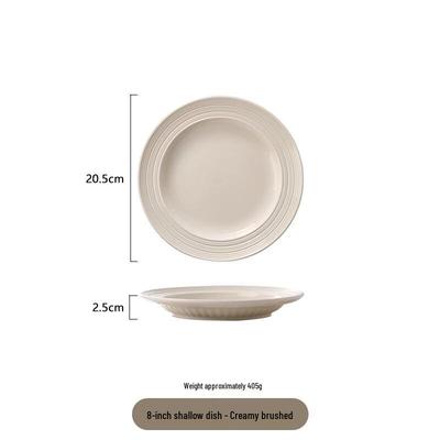 Ru Han Minimalist Ceramic Shallow Plates (Set of 2)