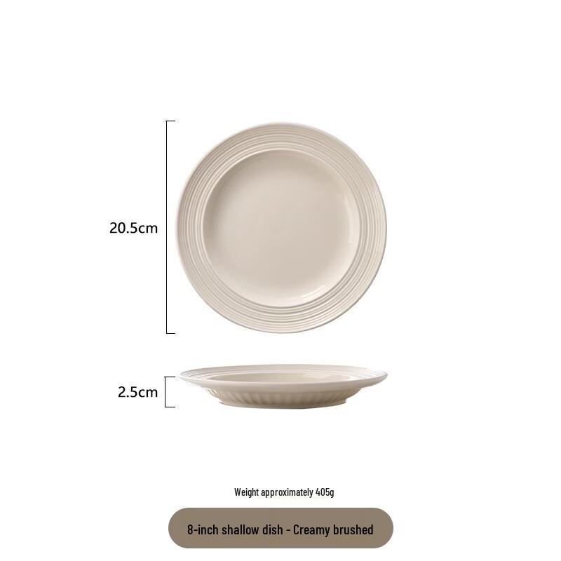 

Ru Han Minimalist Ceramic Shallow Plates (Set of 2)