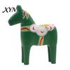 Nordic Home Decor Horse Hand Painted Dala Trojan Figurine, Solid Wood Traditional Swedish Statue, Rustic Decorative Tabletop Ornament for Farmhouse