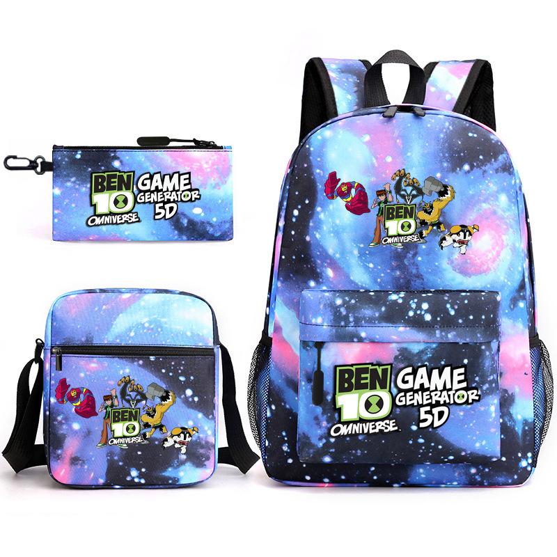 Hacker Junior Trend Starry Sky School Bag Three-piece Set