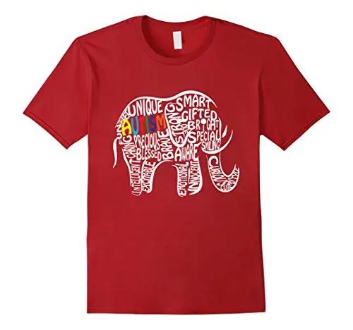 

Autism Awareness Elephant TShirt 100 Cotton ONeck Summer Short Sleeve Casual Mens Tshirt Size S3XL S