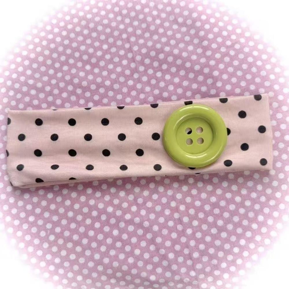 Y2K Subculture Large button polka dot headband photography dressing yoga Going out on the Street INS decoration accessories