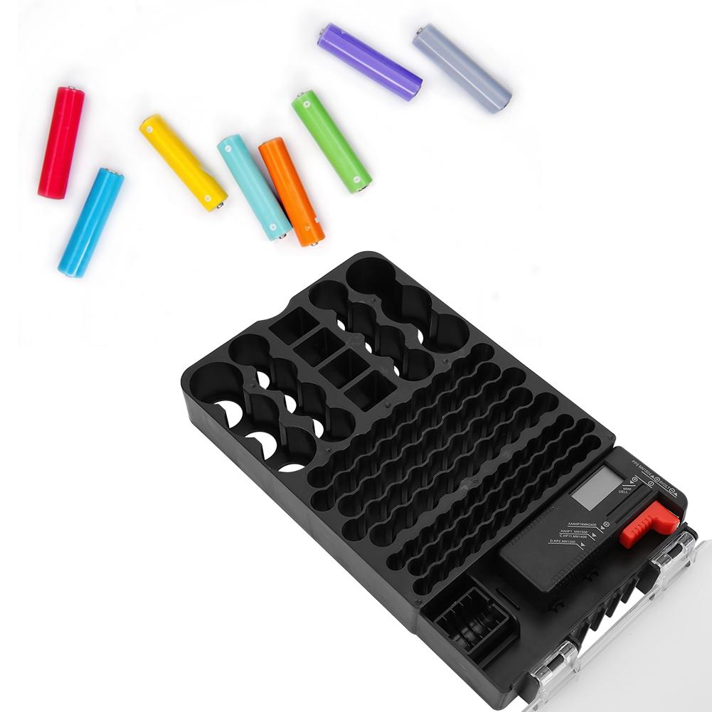 

104 сетки портативный органайзер для аккумуляторов ящик для хранения чехол держатель с тестером аккумуляторов