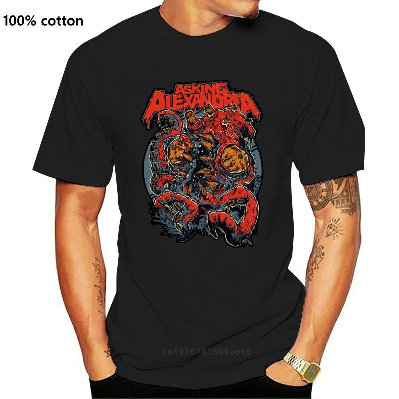 

Cheap Tee Shirts Asking Alexandria Men Crew Neck Short Sleeve Printed Tee 3XL чорний