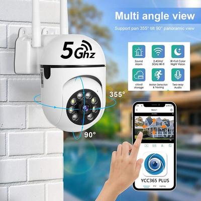 5G ir 2.4G dviejų juostų belaidė apsaugos kamerų sistema lauke namuose 5G Wifi naktinio matymo kamera 1080p HD