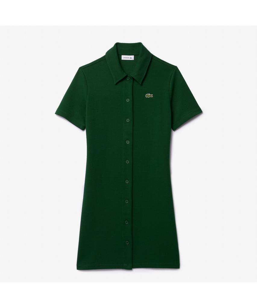 LACOSTE Women'S Double-Sided Pique Short Sleeve Shirt Dress Ef6922-55G 132