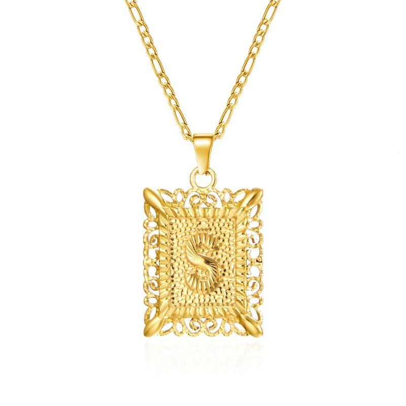 Stainless Steel Initial Letter Necklace For Women Men New Stylish Square Pendant Necklace Birthday Party Jewelry Gifts