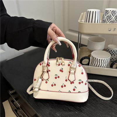 Borsa a conchiglia portatile ciliegia moda estiva carina borsa a spalla grande capacità tendenza casual versatile borsa a tracolla