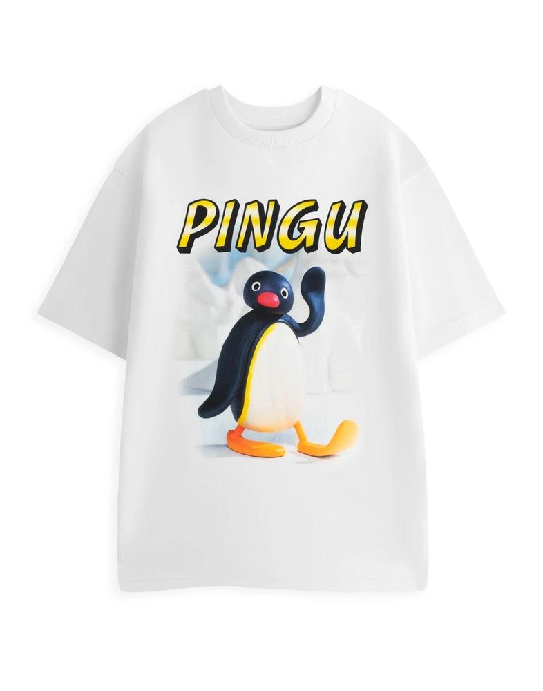 Pingu Short Sleeved TShirt Unisex White Official Merch M