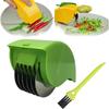 Parsley Chopper Roller Manual Scallion Cutter with 6 Stainless Steel Blade Detachable Herb Roller Mincer Vegetable Chopper Tools
