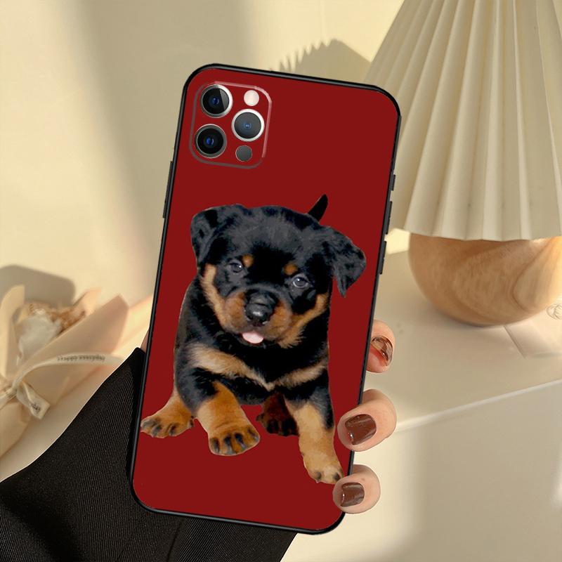 Rottweiler Dog Phone Case For iPhone 17 16 15 14 13 11 12 Pro Max 13 mini 15 16 Plus 16e 17 Air Cover Funda