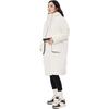 Anta Comprehensive Training Series Solid Color Zipper Hooded Mid-Length Down Jacket Women Outerwear Paper-White 162417903-1