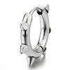 Spitzer Stecker Runde Edelstahl-Klappohrringe Gothic Rock Dreieck Creolen für Damen