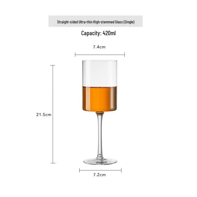 LISM Handmade Crystal Ultra-Thin Stemmed Goblets (Set of 2)
