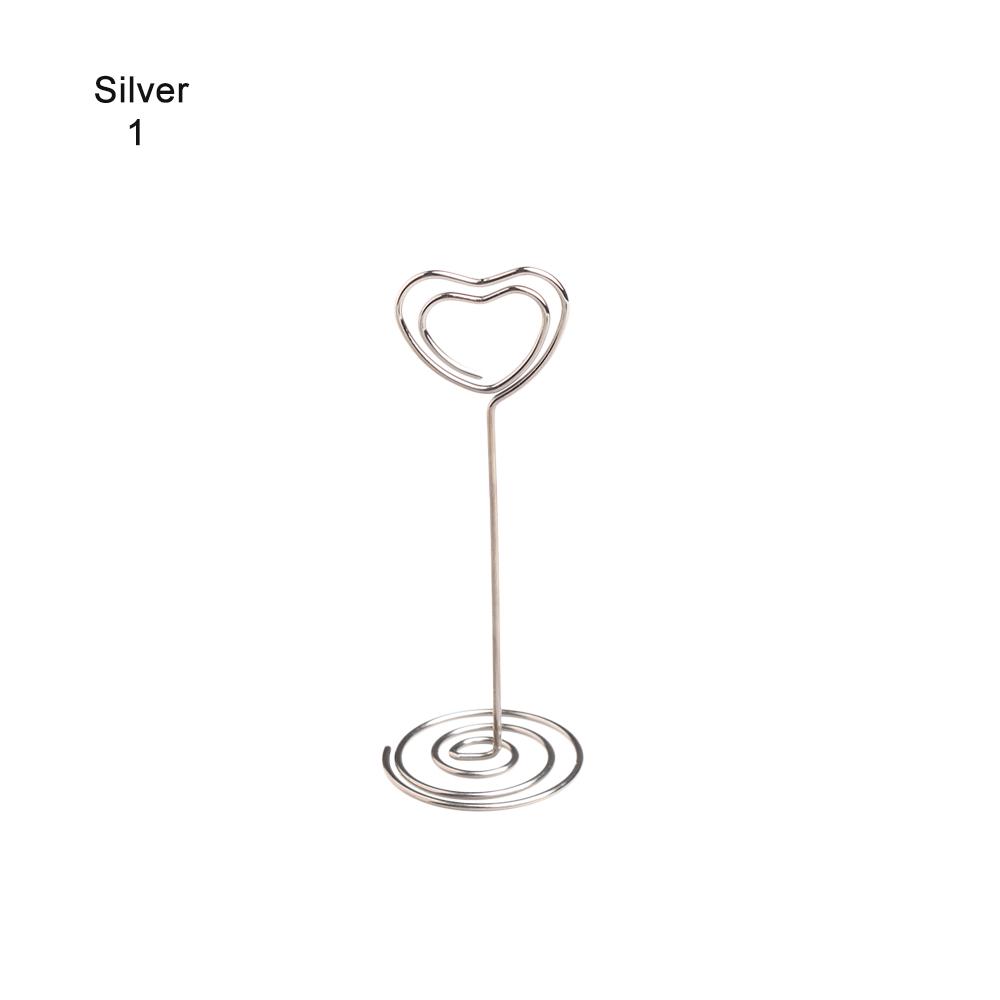 1PC Various Shapes Place Card Holder Table Metal Table Numbers Holder Paper Menu Clips Romantic Photo Holder Desktop Decoration