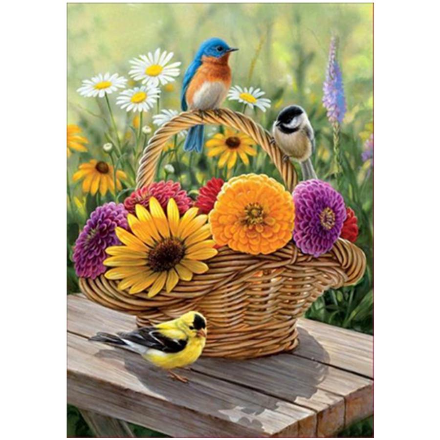 

Повний 5D Diy Алмазний живопис Різні квіти Мозаїка Вишивка Вишивка хрестиком Домашній декор Ручна робота Подарунок 30x40cm