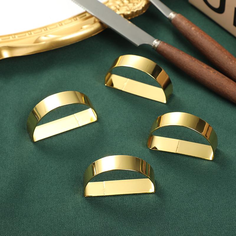 D-Shaped Creative Metal Napkin Holder for Hotel and Restaurant Dining