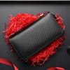 Men's RFID Anti-Theft Carbon Fiber Wallet - Large Capacity with Multi-Card Slots and Coin Purse