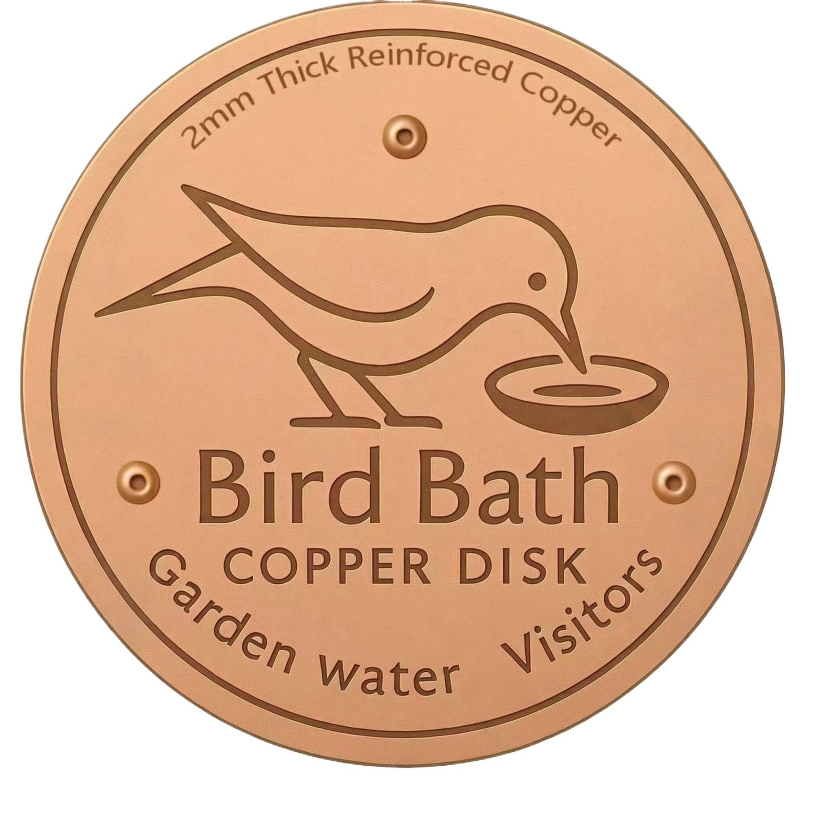 

1 Pack Copper Disk For Bird Bath, Bird Bath Copper Disk One Size