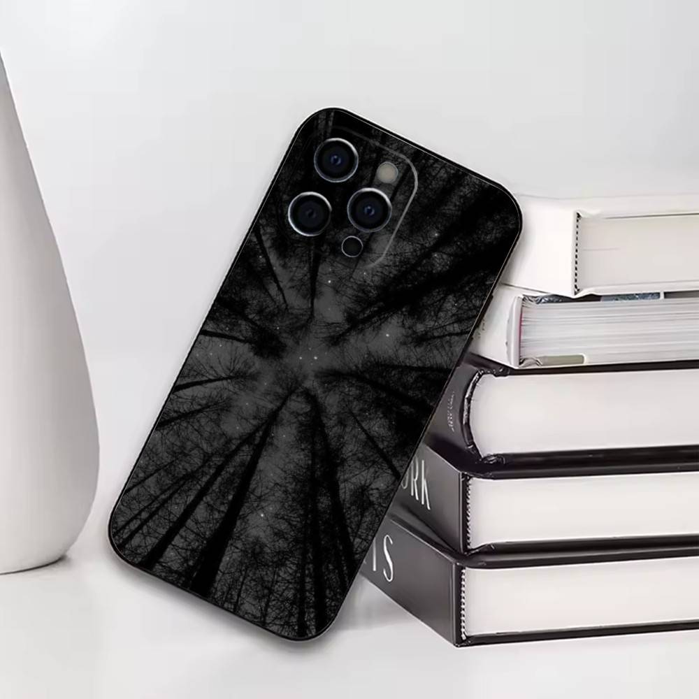 Mountain Forest  Phone Case For iPhone17,16,15,14,13,12,11 Plus,Pro Soft Silicone Black Cover