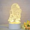 Customize Acrylic 3D Illusion LED Warm White Night Light for Living Room Kids Bedroom Decorative Lamp with USB Power