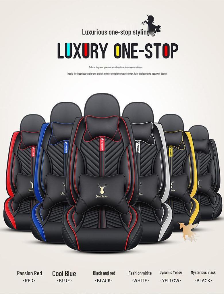 Universal Four-Season Sporty Microfiber Leather Car Seat Cover