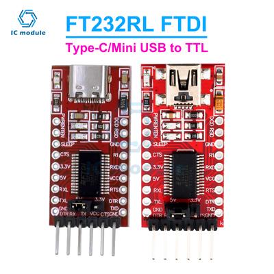 FT232RL FTDI Typ-C auf TTL Serieller Konverter Adapter Modul 3,3V 5,5V FT232R Breakout Mini-USB zu TTL Adapterplatine für Arduino