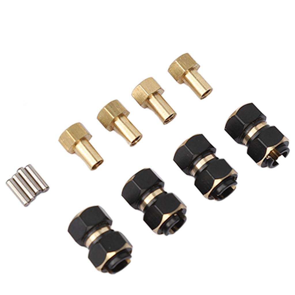 4PCS RC Hex Hub 10mm Brass Wheels Hex Hub Extension Hex Drive Adapter for Traxxas Trx4m 118 RC