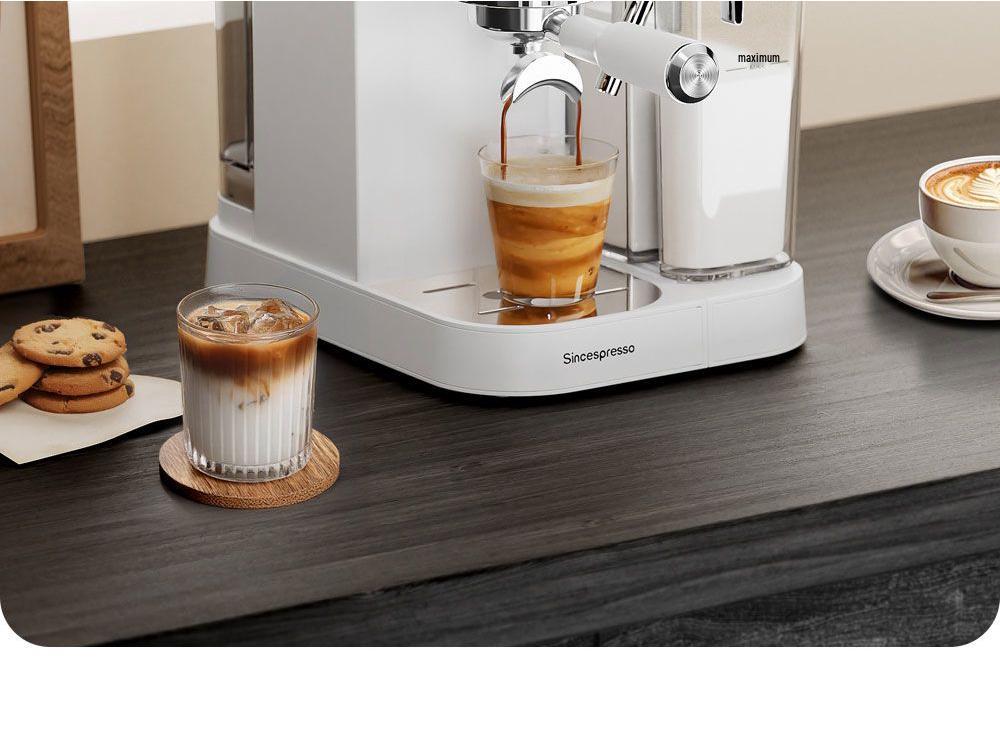 Compact Home Coffee Machine, Dual Hot/Cold Extraction, One-Button Operation, Smart Milk Frother, Fully Automatic