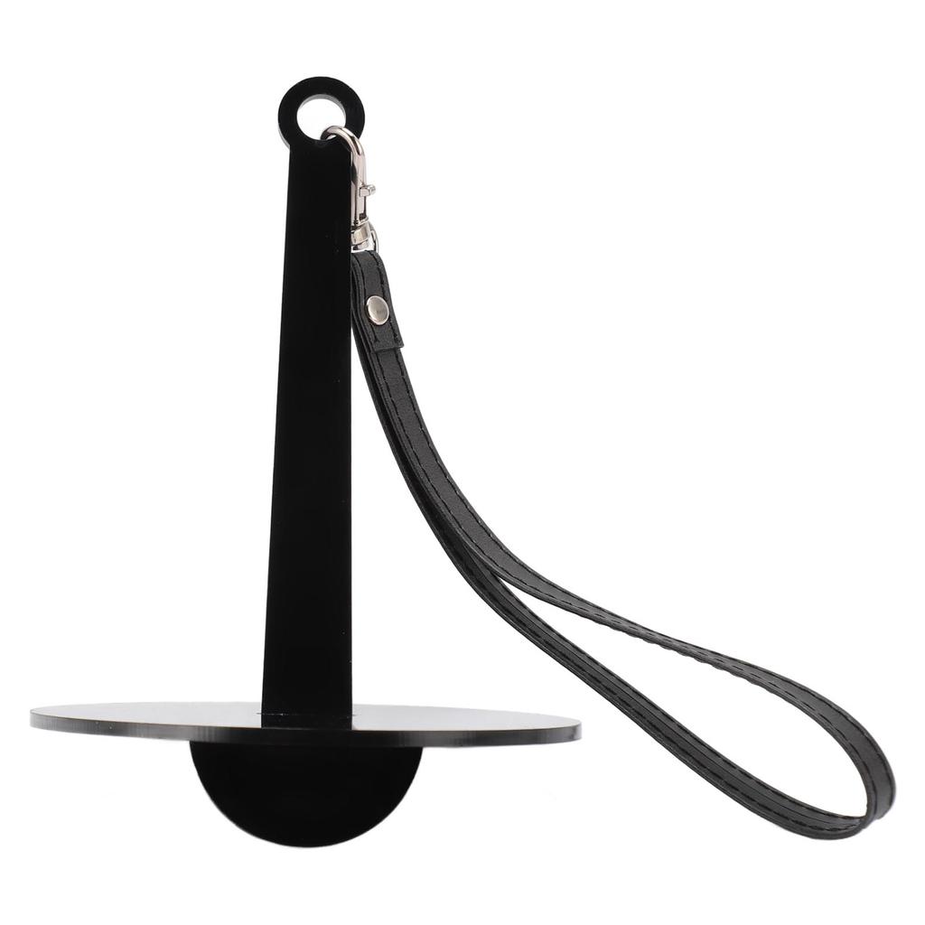 2PCS Wrist Yarn Stand Portable Thread Ball Holder Acrylic Knitting Sewing Yarn Dispenser with PU Leather Strap Black